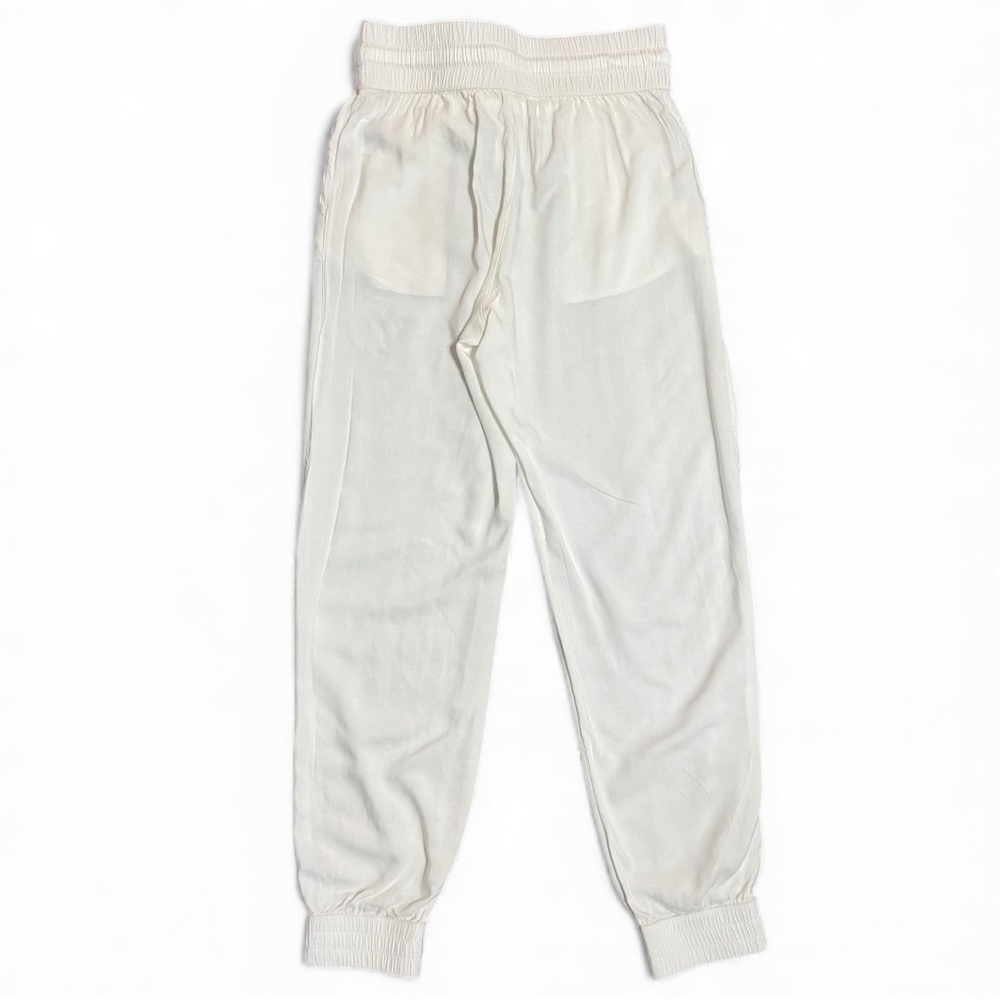 Aritzia Sunday Best Los Feliz White Drawstring Jogger Pants XS Lightweight Rayon - Picture 4 of 7